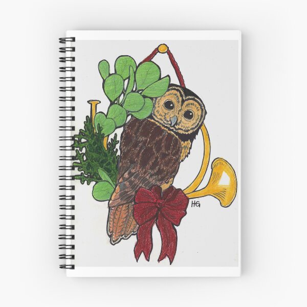 Item preview, Christmas Horn Owl designed and sold by The Illustrated Owl.