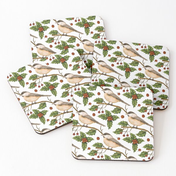 Item preview, Pretty Christmas Design Birds, Holly and Red Berries designed and sold by Jaydee001.
