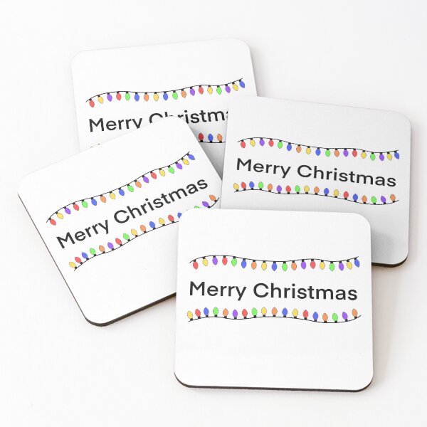 Item preview, Merry Christmas With Colourful Christmas Lights designed and sold by ArtbyLucy27.