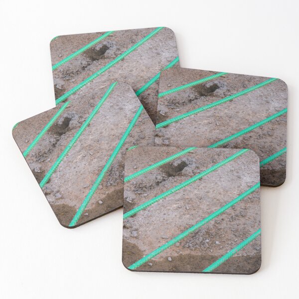 Item preview, New Green Concrete Rebar on a Road Bed designed and sold by Bill Spengler's Photographic Thoughts.