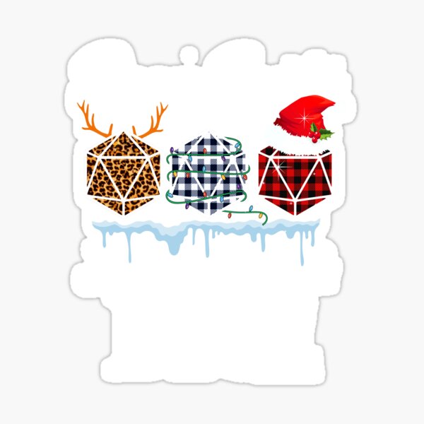 Dear Santa Just Bring Dice For Christmas Costume Sticker