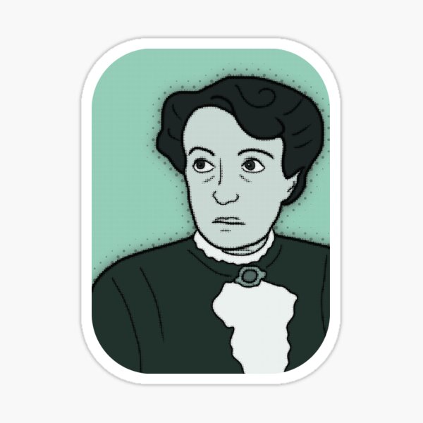 Old Hollywood Character - Una O'Connor Sticker