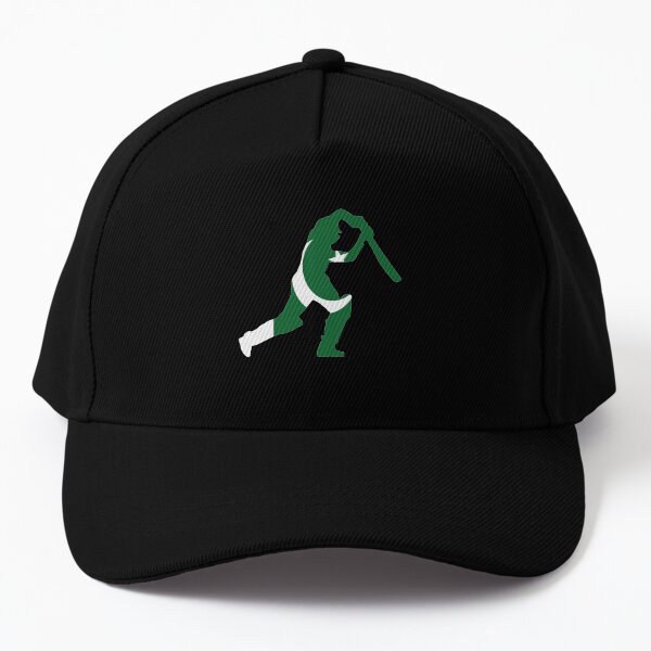 Pakistan Flag and Batsman for Cricket Team Fan Baseball Cap