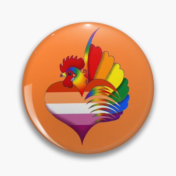 Item preview, Lesbian Pride Serama Heart designed and sold by Kit Ellsworth.