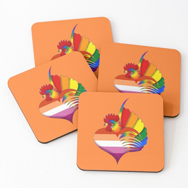 Item preview, Lesbian Pride Serama Heart designed and sold by Kit Ellsworth.