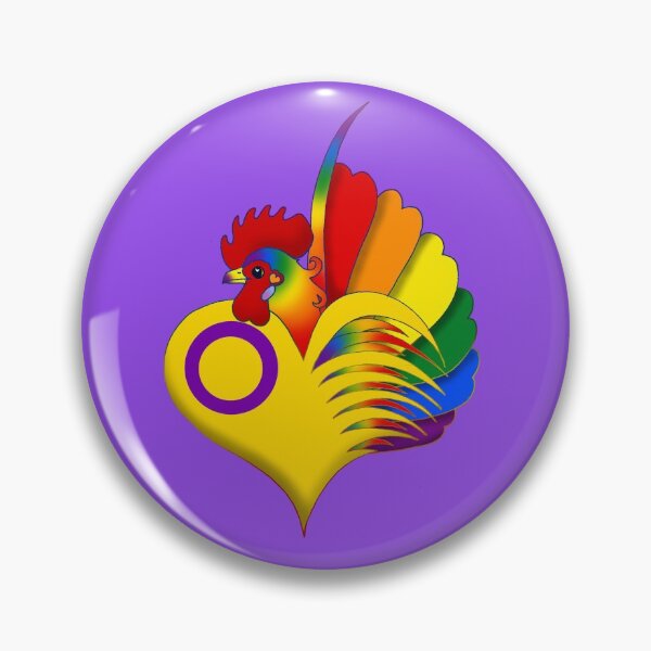 Item preview, Intersex Pride Serama Heart designed and sold by Kit Ellsworth.