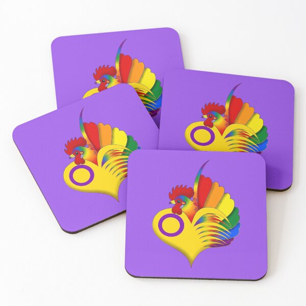 Item preview, Intersex Pride Serama Heart designed and sold by Kit Ellsworth.
