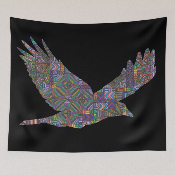 Item preview, Zentangled Hawk in Flight designed and sold by neptuniansky.