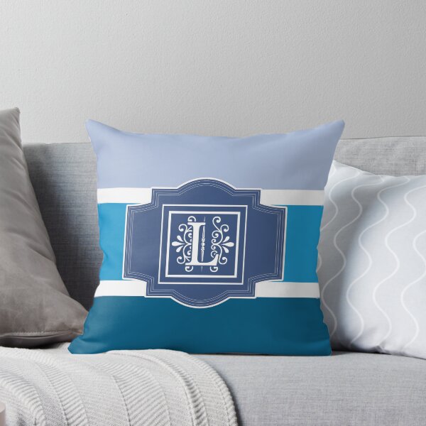 Artikelvorschau, Streifen-Schatten des blauen Monogrammed Entwurfs entworfen und verkauft von Greenbaby.