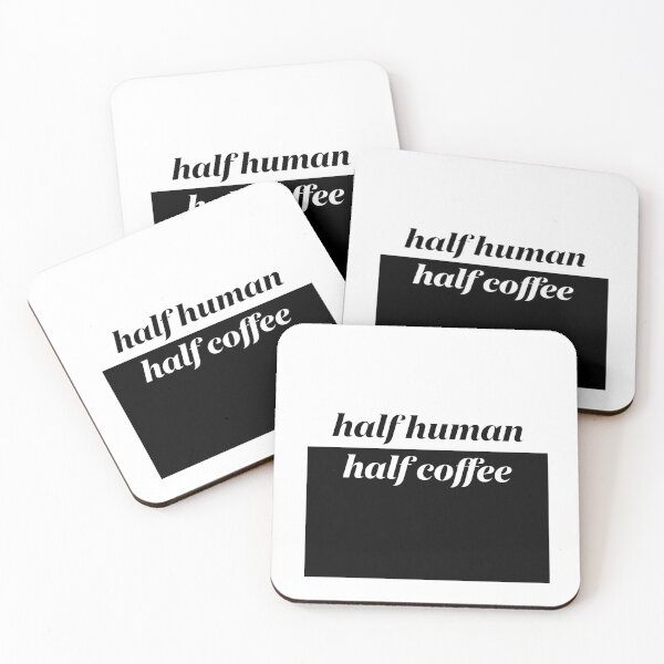 Artikelvorschau, Halb Mensch, halb Kaffee - Kaffee-Slogan - minimalistischer Kaffee entworfen und verkauft von jacnotjac.