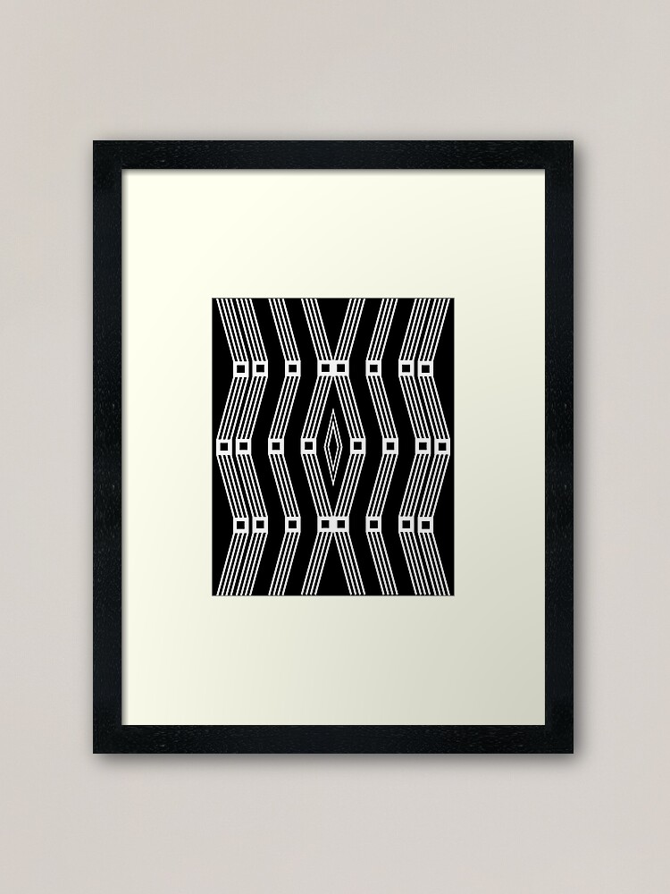 Alternate view of Geometric Line Zig Zag Framed Art Print