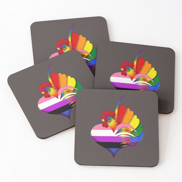 Item preview, Genderfluid Pride Serama Heart designed and sold by Kit Ellsworth.