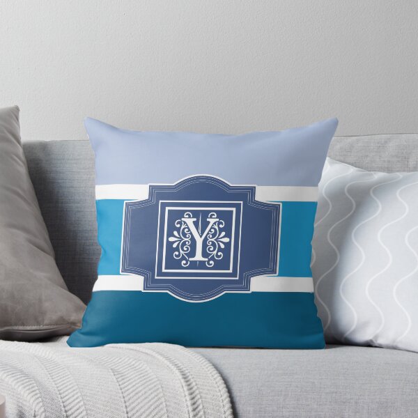 Artikelvorschau, Streifen-Schatten des blauen Monogrammed Entwurfs entworfen und verkauft von Greenbaby.