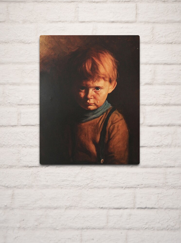 Crying Boy Painting by Giovanni Bragolin Wall Art - Top Quality Canvas Print