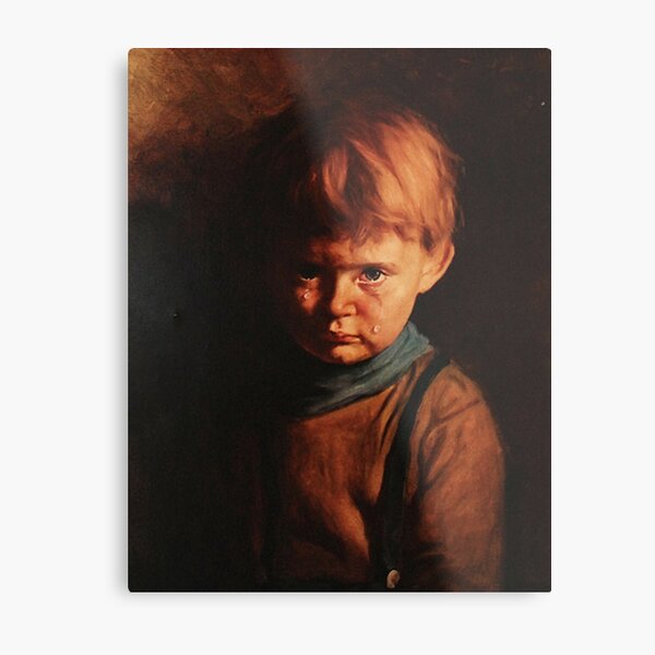 Crying Boy Painting by Giovanni Bragolin Wall Art - Top Quality Canvas Print