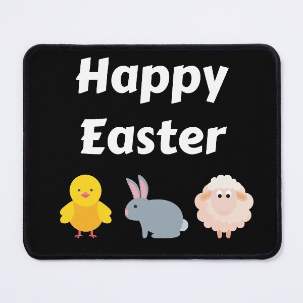 Item preview, Happy Easter Chick Bunny Lamb, white text designed and sold by JRice66.