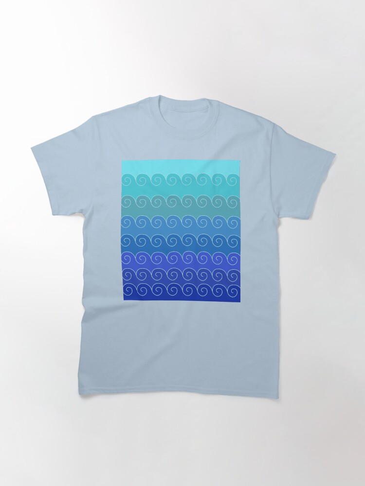Thumbnail 3 of 7, Classic T-Shirt, Mystical Japanese Wave Pattern Series1 designed and sold by vkdezine.