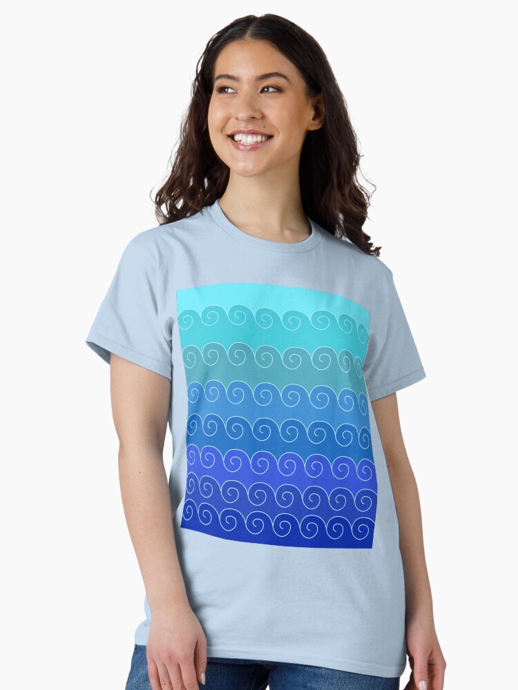 Thumbnail 1 of 7, Classic T-Shirt, Mystical Japanese Wave Pattern Series1 designed and sold by vkdezine.