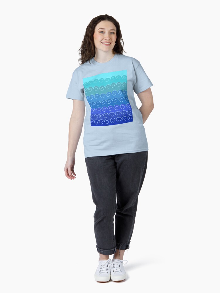 Thumbnail 4 of 7, Classic T-Shirt, Mystical Japanese Wave Pattern Series1 designed and sold by vkdezine.