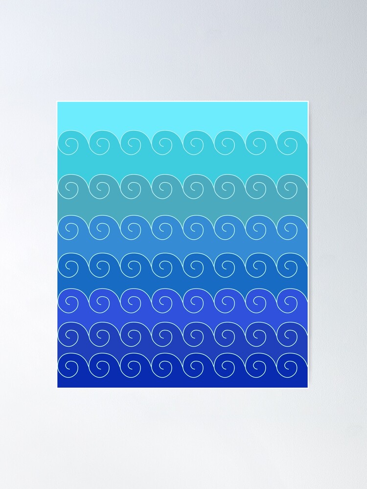 Alternate view of Mystical Japanese Wave Pattern Series1 Poster