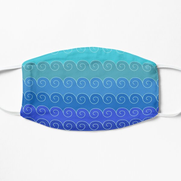 Mystical Japanese Wave Pattern Series1 Flat Mask
