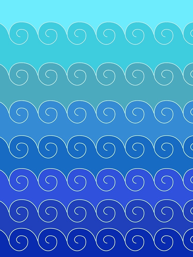 Mystical Japanese Wave Pattern Series1 by vkdezine