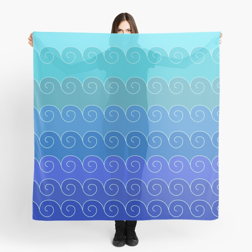 Mystical Japanese Wave Pattern Series1 Scarf