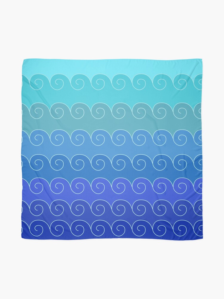 Alternate view of Mystical Japanese Wave Pattern Series1 Scarf
