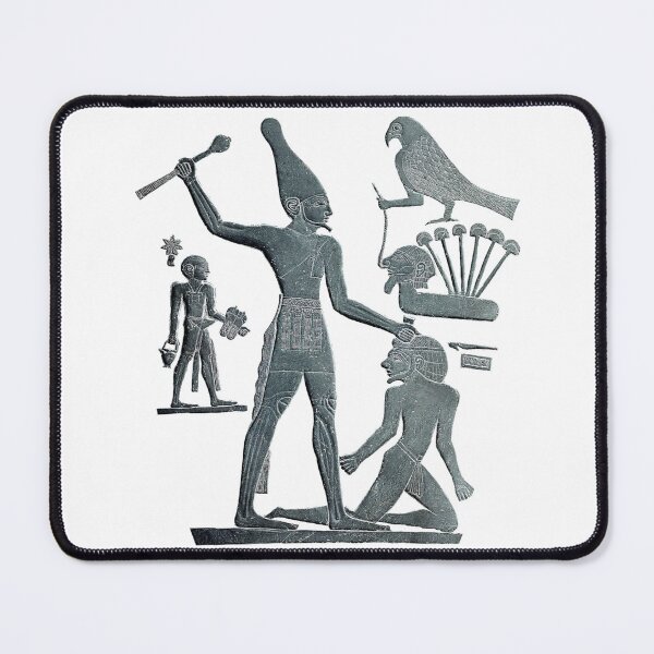Item preview, Narmer pallet (Front. Smiting scene isolated.) (On white.) designed and sold by DotorEaon.