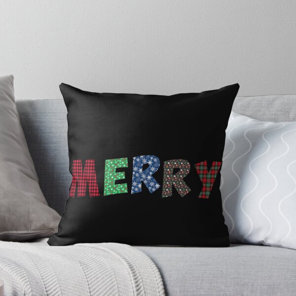 Item preview, Merry Christmas LETTERS Plaid fabric and paper cut up art designed and sold by SYNTASTIC.