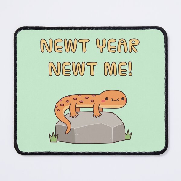 Item preview, Cute Newt Year Newt Me New Year Pun designed and sold by rustydoodle.