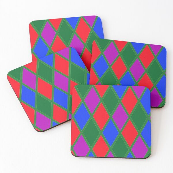 Item preview, Red Green Blue and Purple Diamond Argyle Pattern  designed and sold by AliCatOriginals.