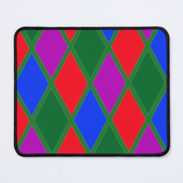 Item preview, Red Green Blue and Purple Diamond Argyle Pattern  designed and sold by AliCatOriginals.