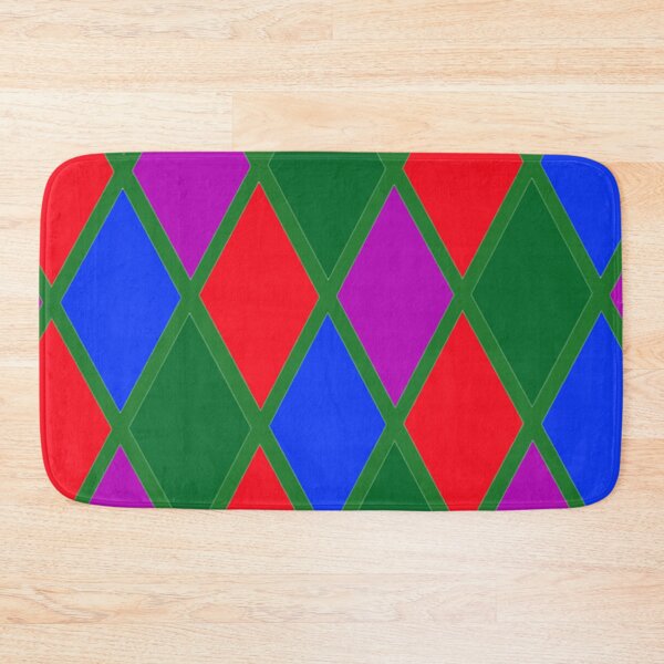 Item preview, Red Green Blue and Purple Diamond Argyle Pattern  designed and sold by AliCatOriginals.