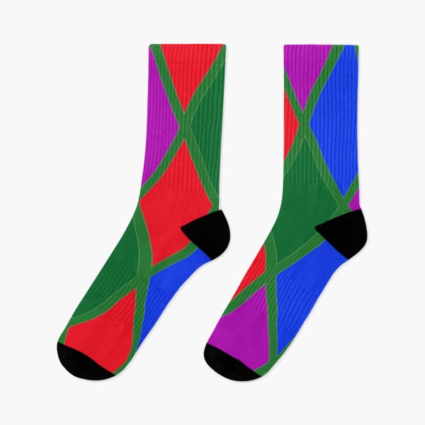 Item preview, Red Green Blue and Purple Diamond Argyle Pattern  designed and sold by AliCatOriginals.
