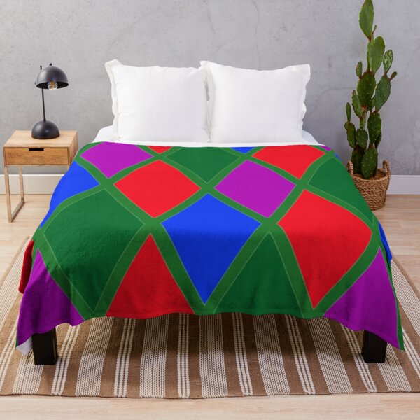 Item preview, Red Green Blue and Purple Diamond Argyle Pattern  designed and sold by AliCatOriginals.