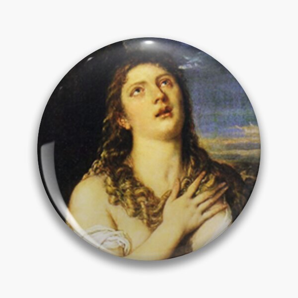 Item preview, the original painting by Titian Vecellio "The Penitent Mary Magdalene" designed and sold by OneginaEvgenia.