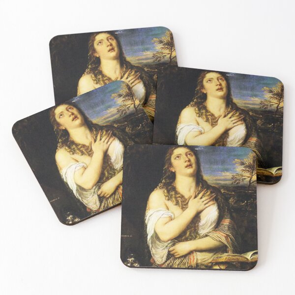 Item preview, the original painting by Titian Vecellio "The Penitent Mary Magdalene" designed and sold by OneginaEvgenia.