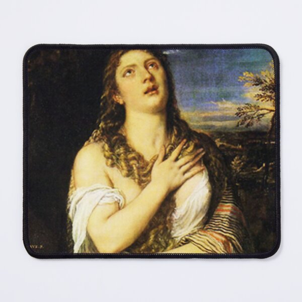 Item preview, the original painting by Titian Vecellio "The Penitent Mary Magdalene" designed and sold by OneginaEvgenia.