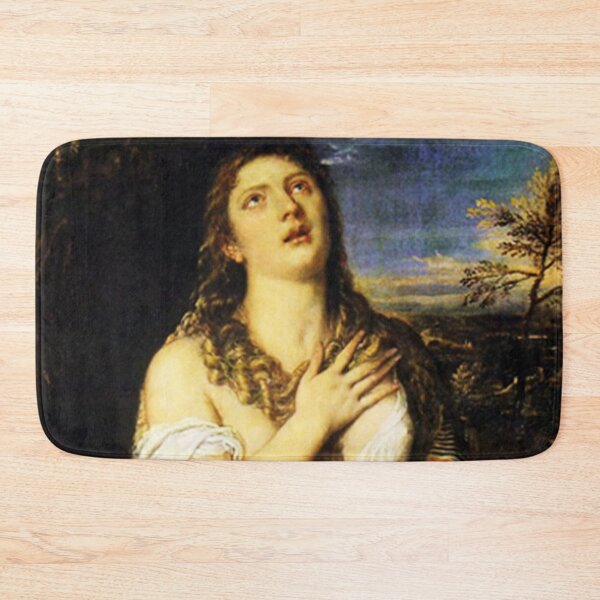 Item preview, the original painting by Titian Vecellio "The Penitent Mary Magdalene" designed and sold by OneginaEvgenia.