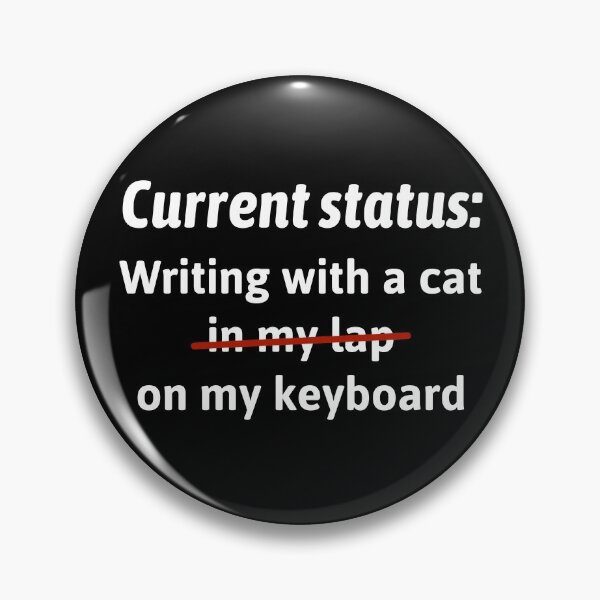 Item preview, Writing With Cat On Keyboard - Light On Dark designed and sold by redvioletart.