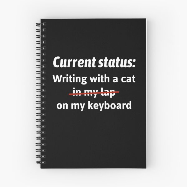 Item preview, Writing With Cat On Keyboard - Light On Dark designed and sold by redvioletart.