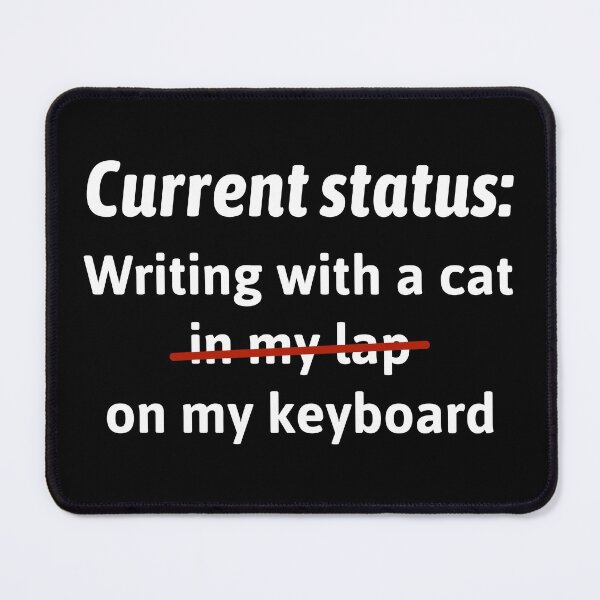 Item preview, Writing With Cat On Keyboard - Light On Dark designed and sold by redvioletart.
