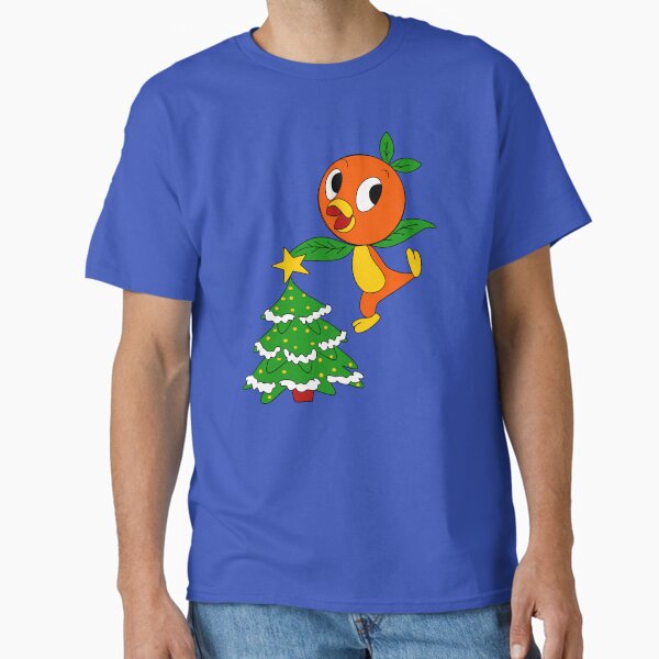 Item preview, Orange Birdie Christmas on Blue designed and sold by Sharilea.