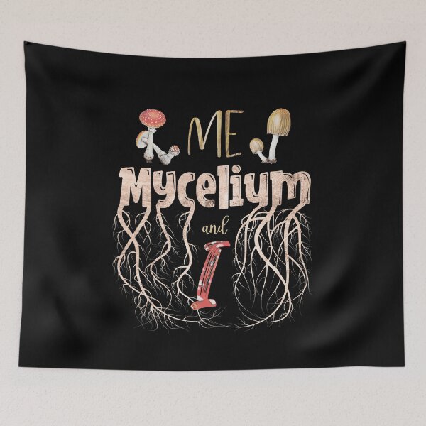 Item preview, Me, Mycelium and I - Introvert Mushroom Hunter Mycologist Pun designed and sold by Karen McFarland.