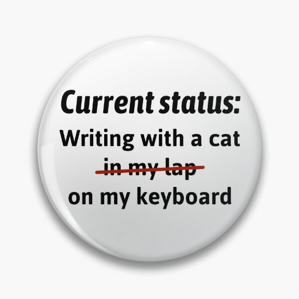 Item preview, Writing With Cat On Keyboard - Dark on Light designed and sold by redvioletart.