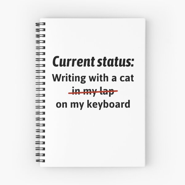Item preview, Writing With Cat On Keyboard - Dark on Light designed and sold by redvioletart.
