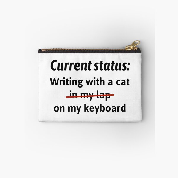 Item preview, Writing With Cat On Keyboard - Dark on Light designed and sold by redvioletart.