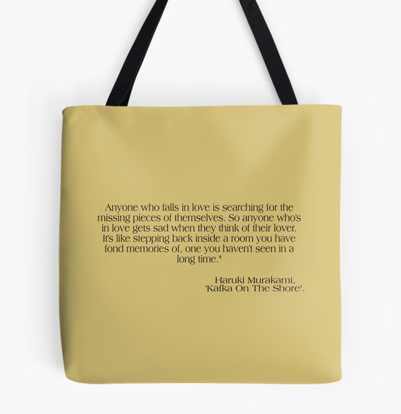 Literary Quote, After Dark by Haruki Murakami Tote Bag