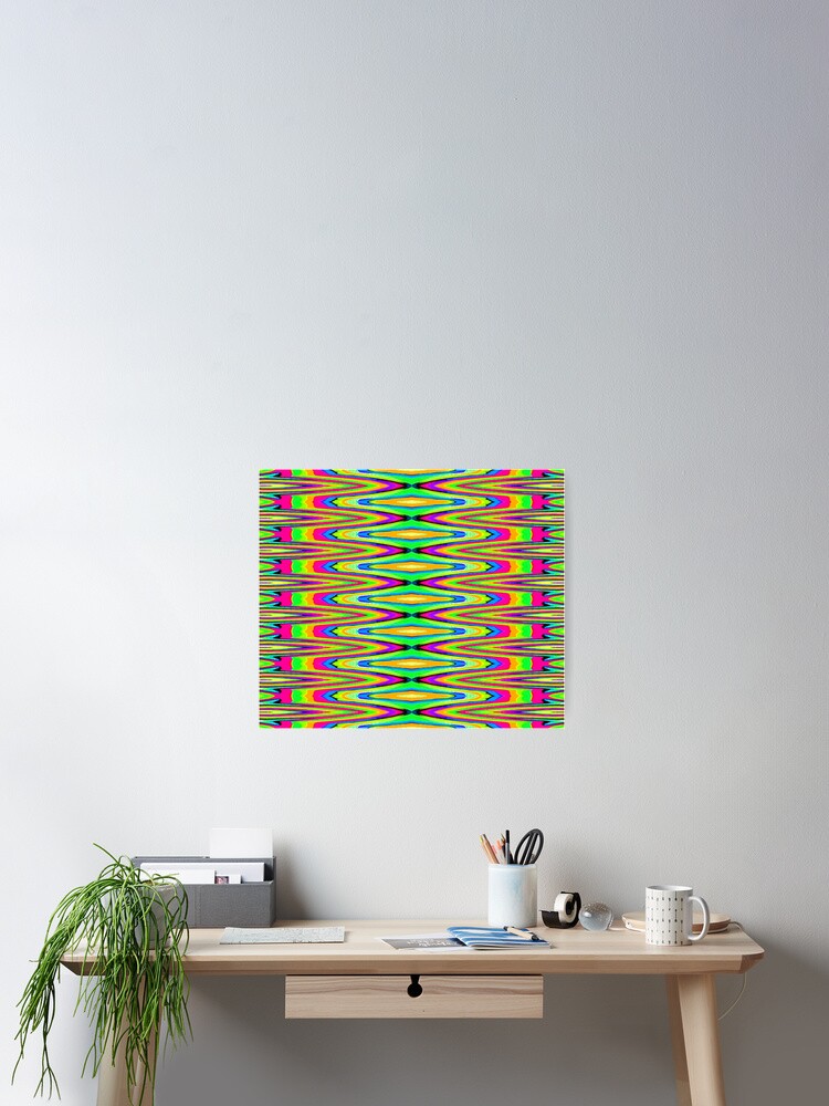 Thumbnail 2 of 3, Poster, Psychedelic Test Pattern designed and sold by solarpsyche.